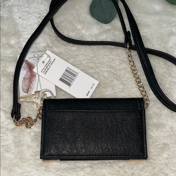 Jessica Simpson Black Crossbody Bag Sleek Minimalist Design - Picture 8 of 9